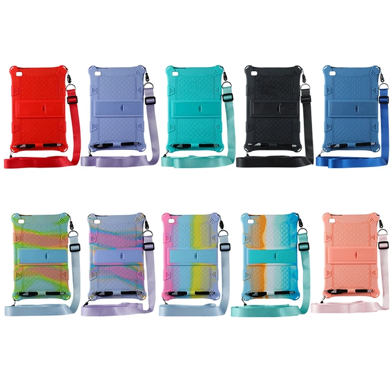 

Для планшета Teclast T40 чехол 10,4 дюймов женский силиконовый чехол с защитой от падения с ремешком и ручкой