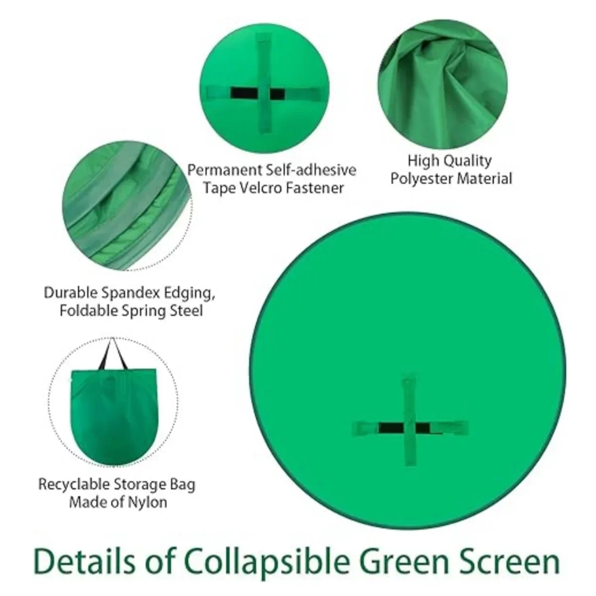 Photo Backdrop Reflector Green Screen Chair 75/110/142CM Foldable