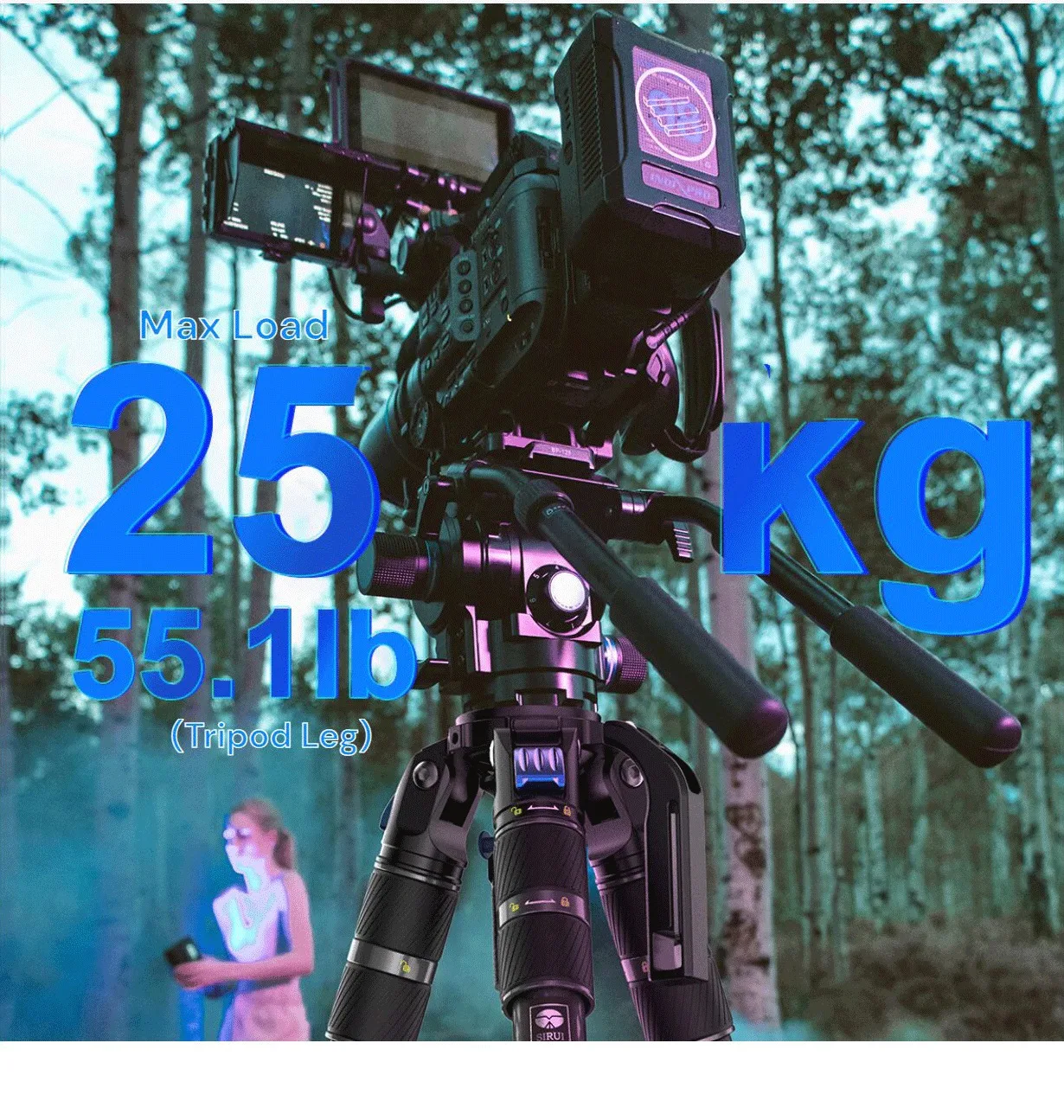 SIRUI SVS75 Rapid System One-Step Height Adjustment Carbon Fiber Tripod Lightwei