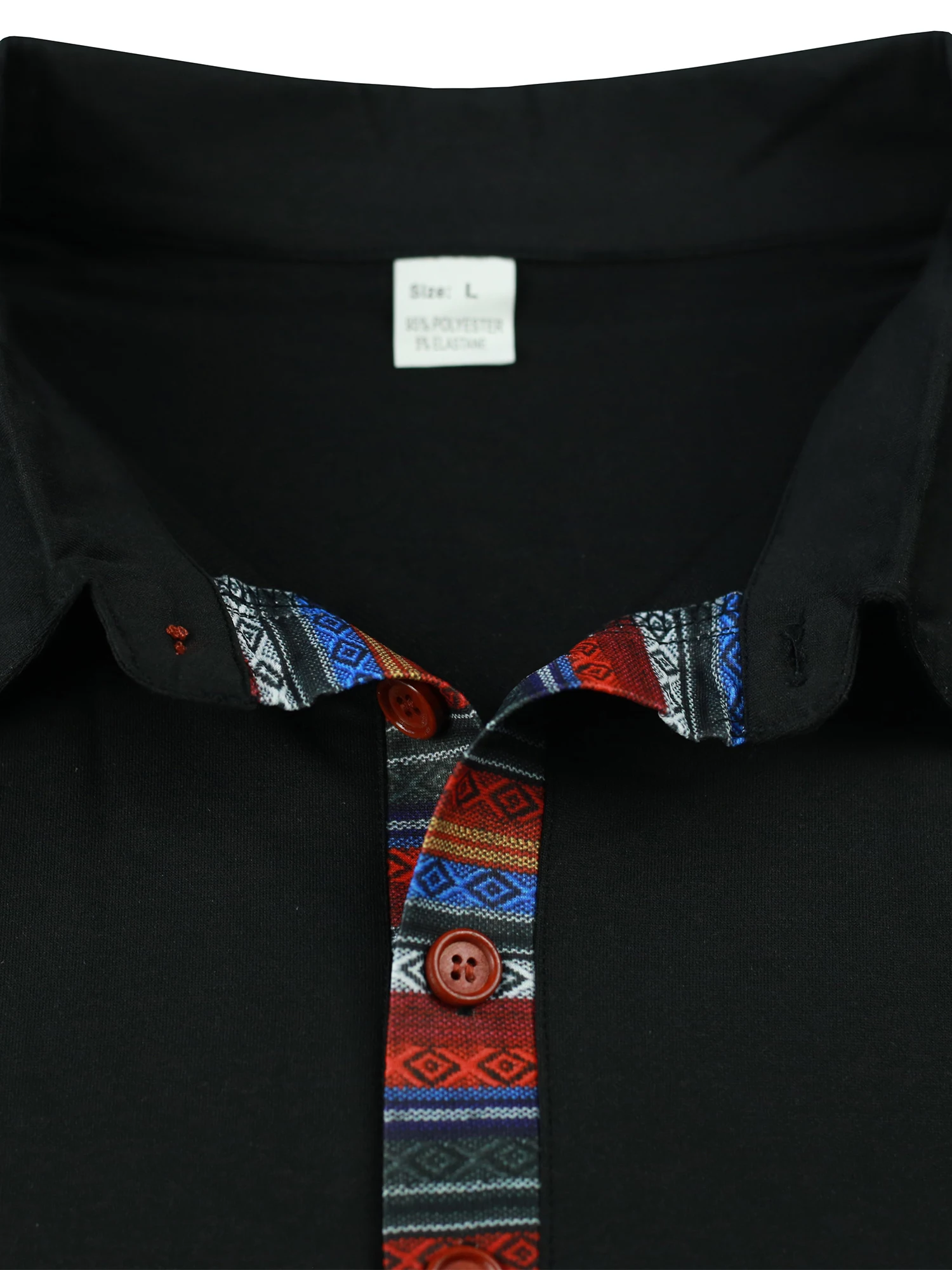 Bohemian Inspired Men s Short Sleeve Shirt with Half Button-up Collar and Stylish Contrast Trim for Casual Summer Wear