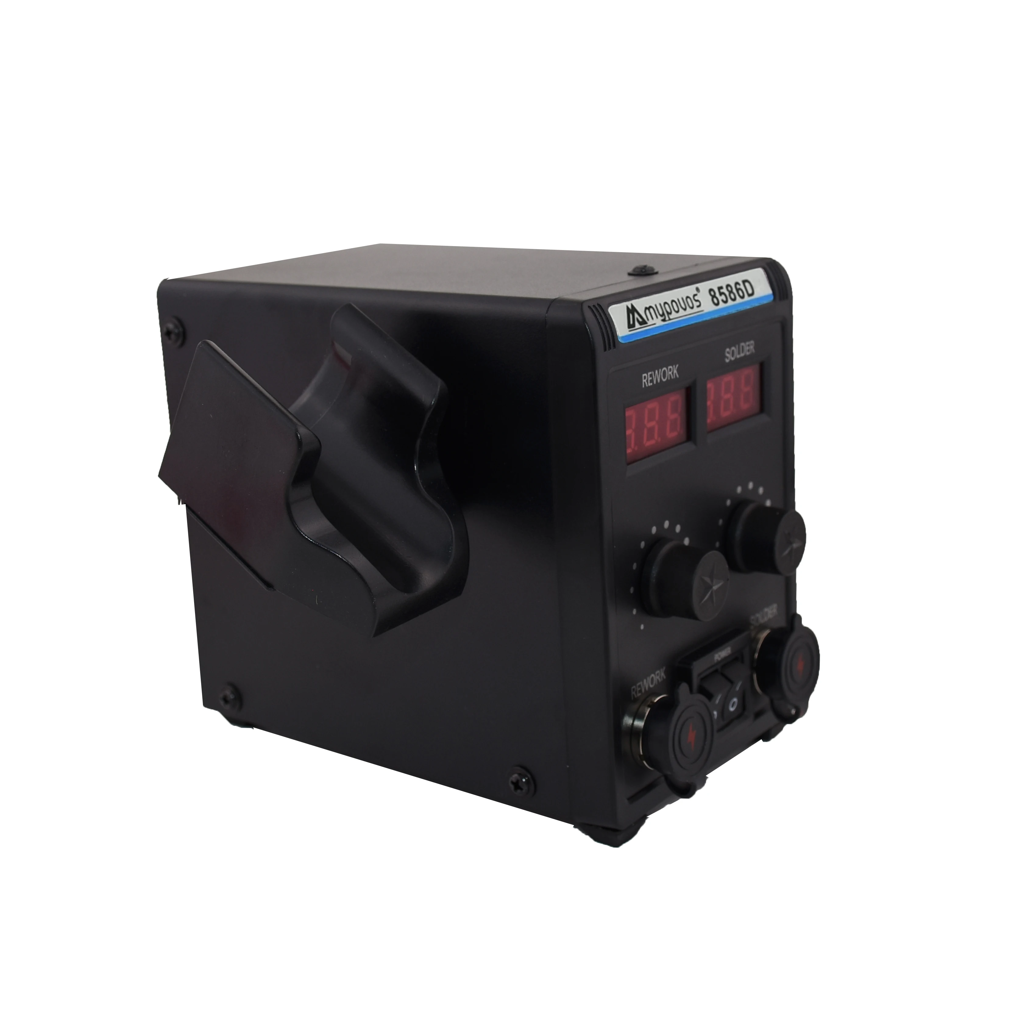 750W 8586D Soldering Station 2 IN 1 Hot Air Gun LCD Dual Digital Display Electric Soldering Iron SMD Welding Rework Station 6