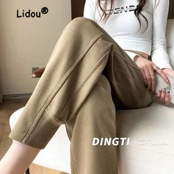 Comfortable Sports Pants Women Loose 2022 Autumn Winter New High Waist Slim Fashion All-match Casual Plush Lady Harem Trousers