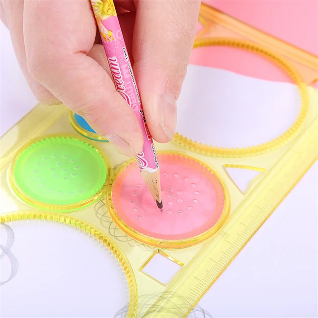 Popular Spirograph Geometric Ruler Children Drafting Toys Multi-function Mathematics Kids Learning Painting Art Tool 3