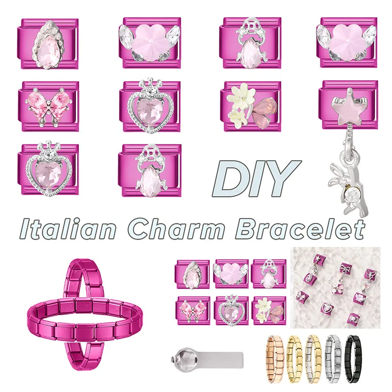 Women 9mm Stainless Steel Bracelet DIY Making Gift