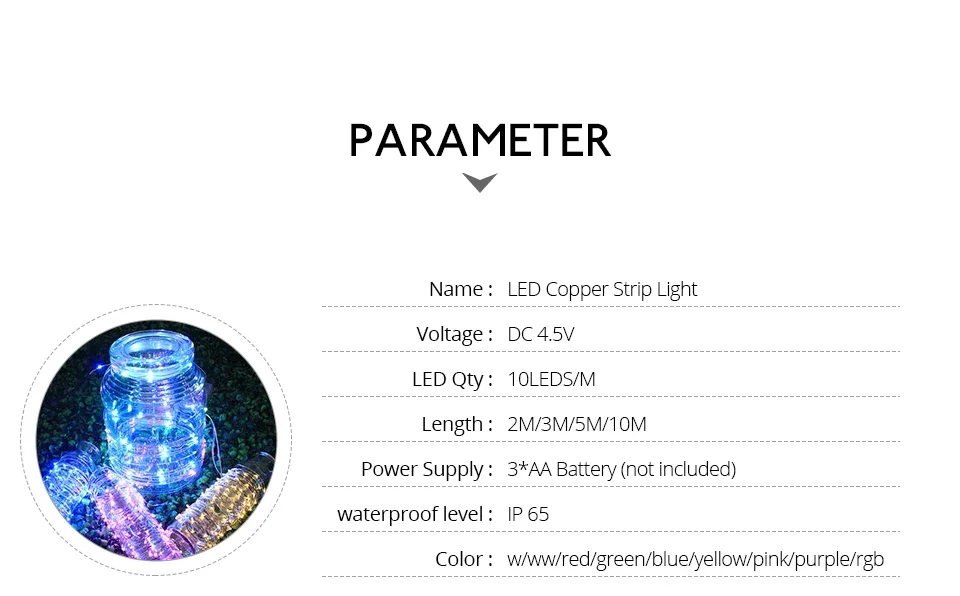 Description Picture 4 of item2M 3M 5M 10M Colourful String Light Party Holiday Celebration Memorial Day Stage Venue Indoor Decoration LED Romantic Light