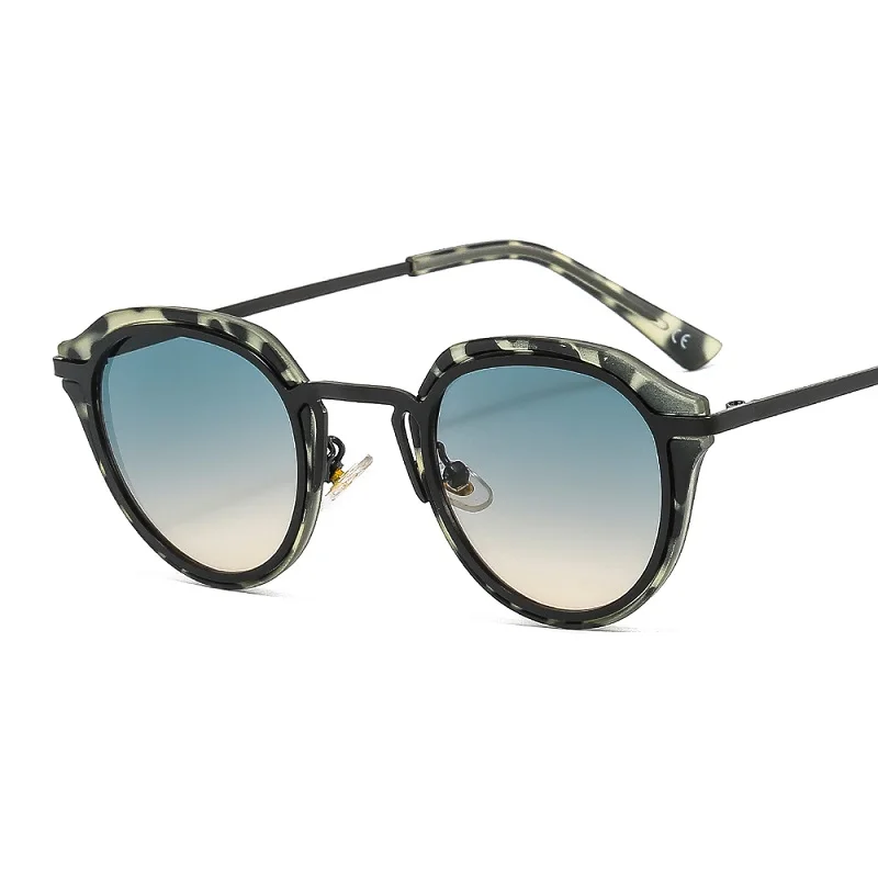 ZLY 2022 New Fashion Round Sunglasses Color PC Lens Alloy Metal Frame  Luxury Brand Designer Versatile Women Men Sunglasses UV400