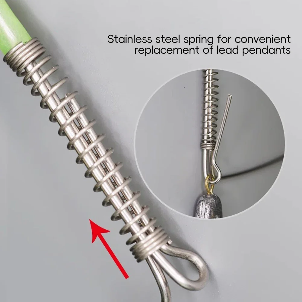 10Pcs Luminous Fishing Tackle Sea Fishing Tenpin Stainless Steel Wire Single Blade Boat Fishing Machete Connector Accessories