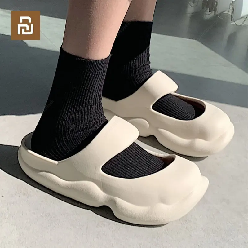 

Сандалии Youpin Baotou на толстой нескользящей подошве, модные тапочки для дома и улицы, влагостойкие, дезодорирующие, для пляжа и дома