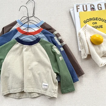 Korean Color Block Tee 1