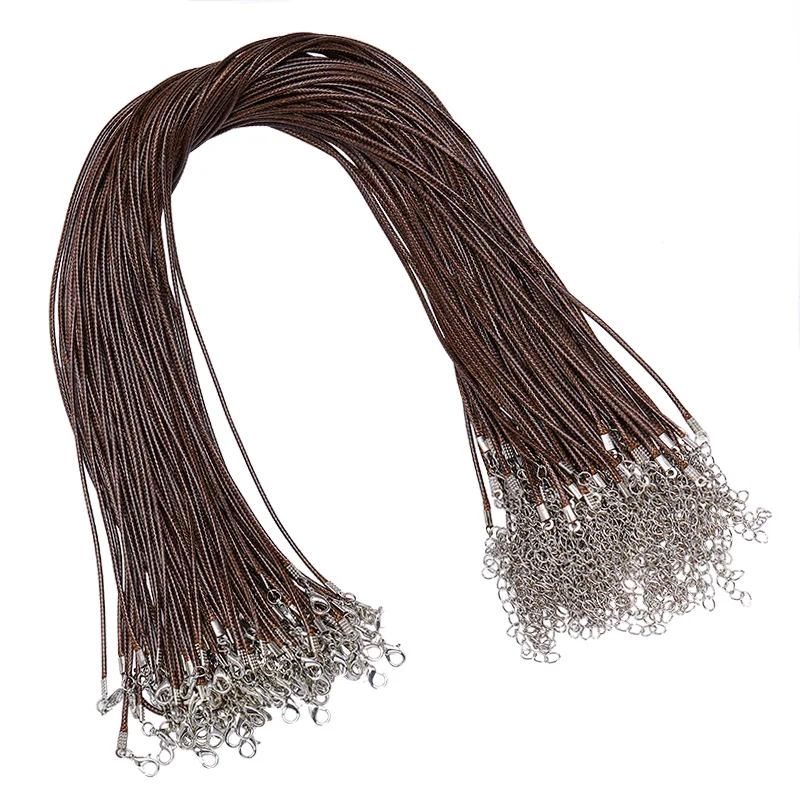 Vibrant Multicolor Waxed Leather Cord Necklace Set - 15-Piece DIY Jewelry Accessory Collection