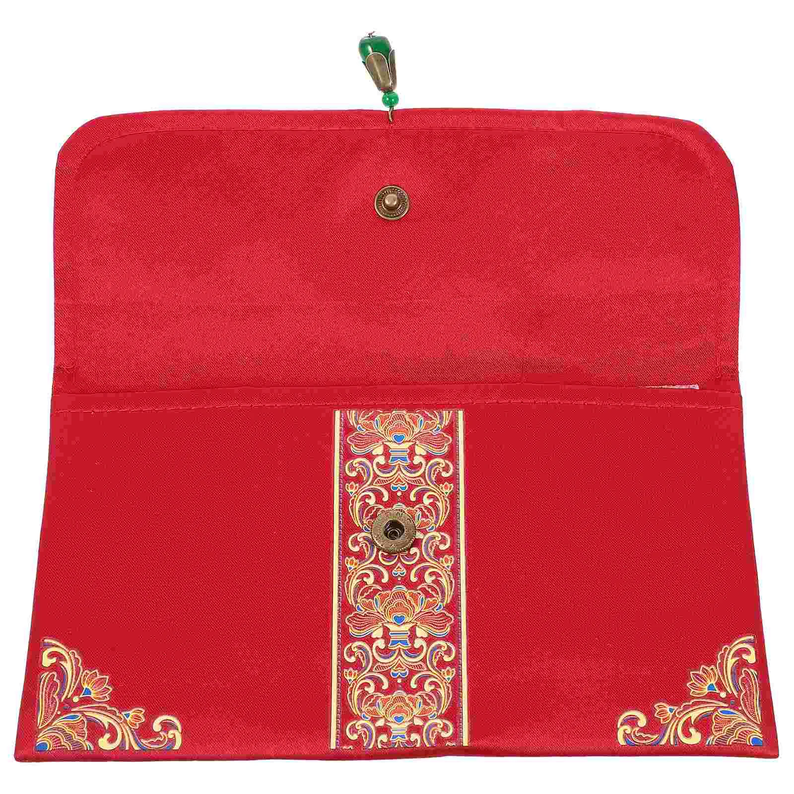 

Chinese Red Envelope Wedding Money Wallet Envelopes Style Packet Brocade Party Favors Supplies