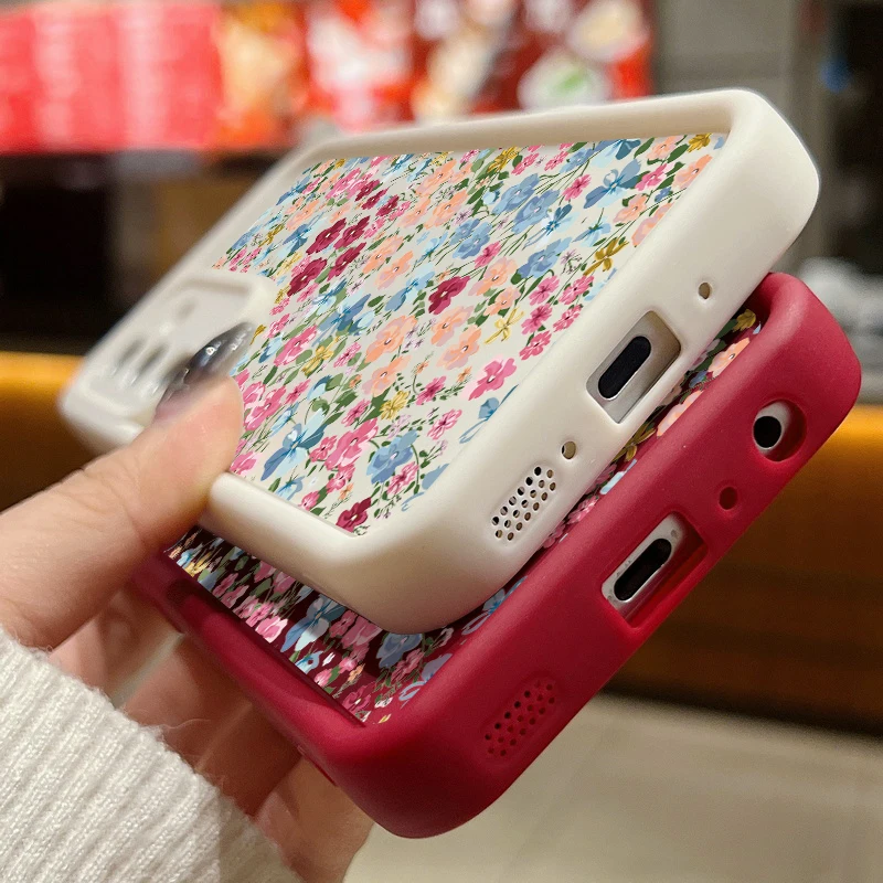 Small Flowers Soft Phone Case - Elegant Floral Design Cover