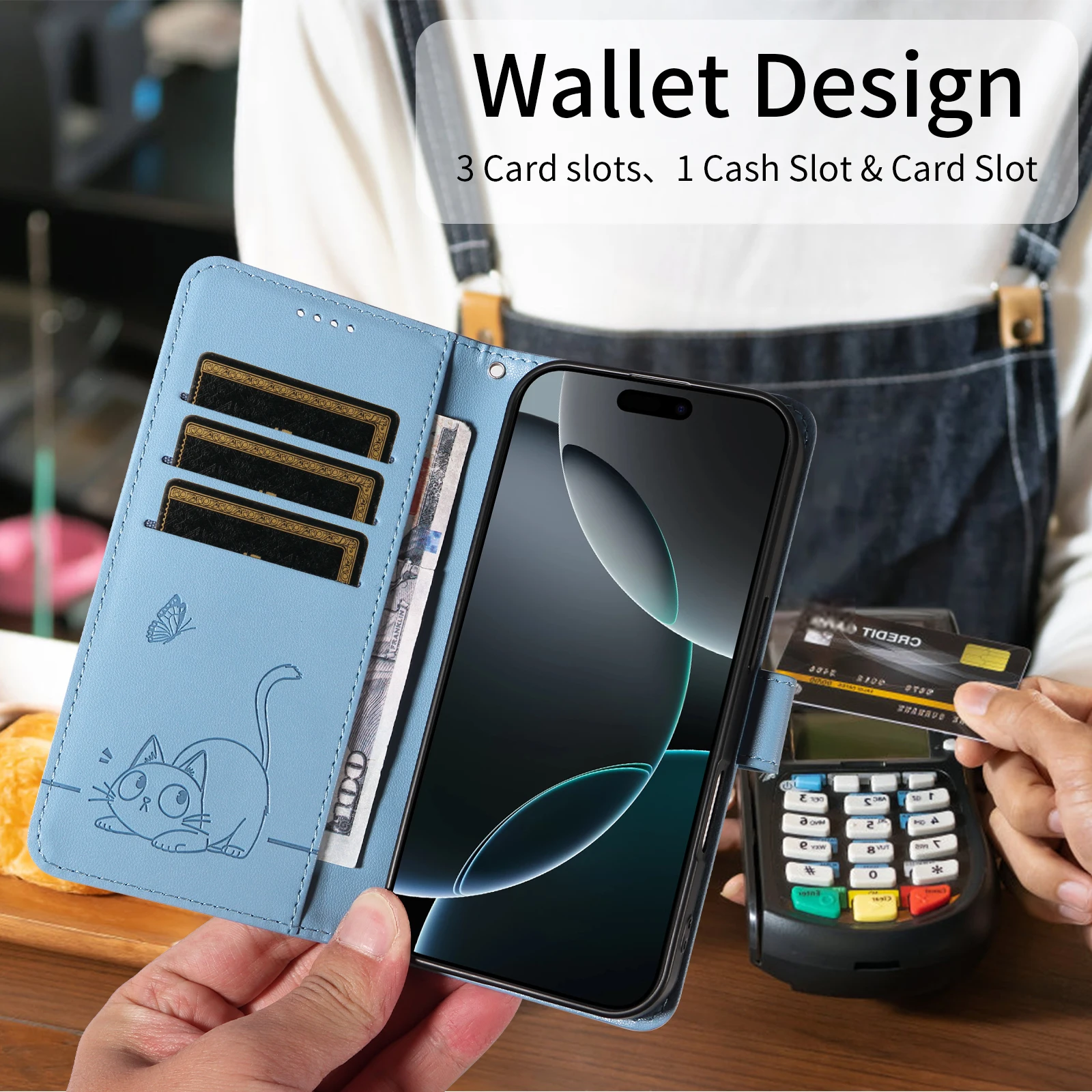 Leather Wallet Case - Universal Fit