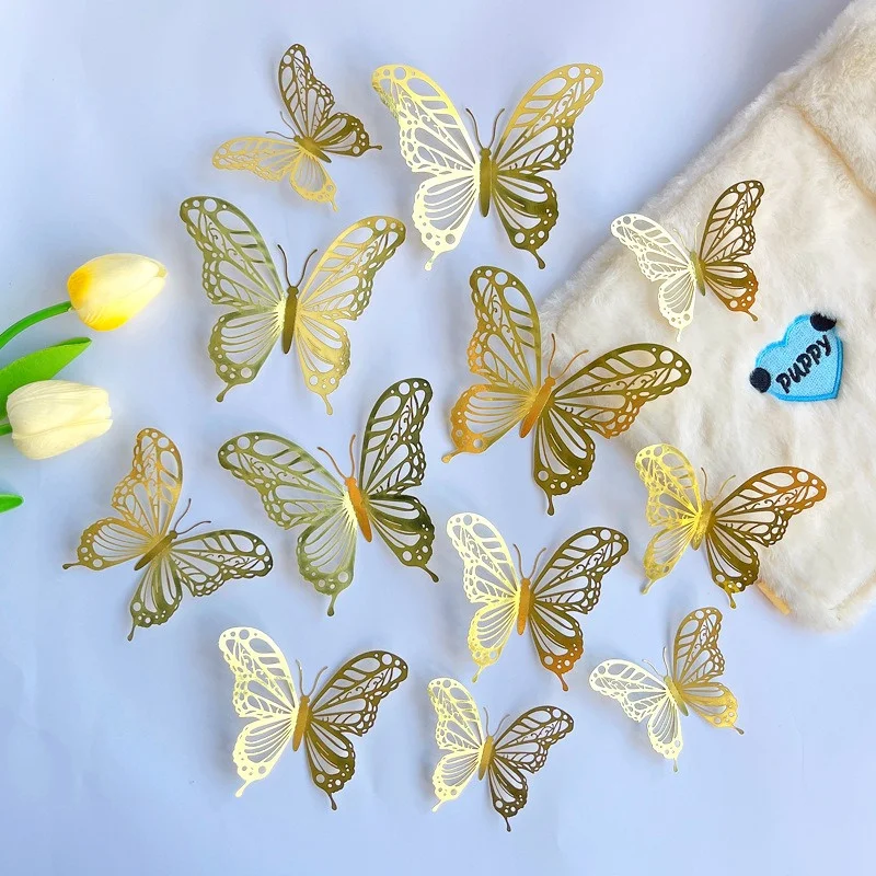 Wall Sticker 12Pcs 3D Effect Butterflies Wall Stickers Beautiful Colorful Butterfly for Kids Room Living room Wall Decals Home Decoration wall sticker