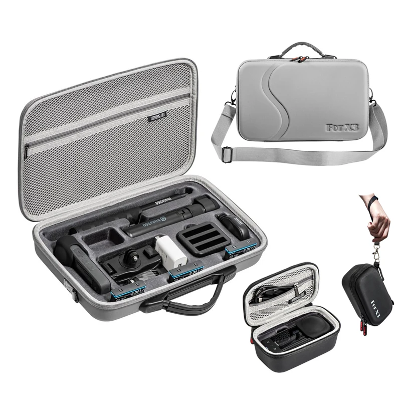 

Carrying Case for Insta360 One X3 Shoulder Bag Sport Camera Accessories Storage Bag PU Waterproof Handbag Hard Bag
