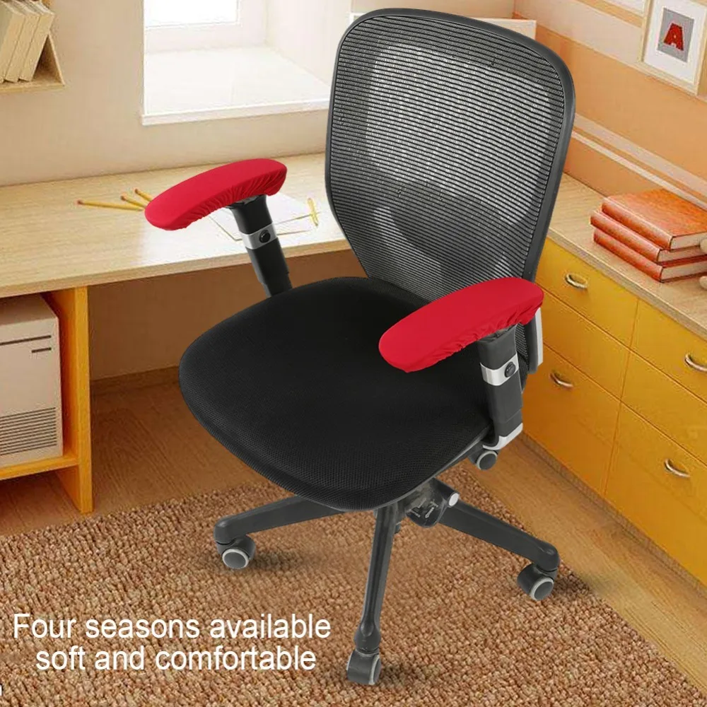 Elastic Stretchable Armrest Covers - Set of 2, Breathable and Removable