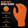 Heavy Duty Nitrile Gloves 8Mil Extra Thick Mechanic Home Garden Disposable Glove with Textured Grip Antislip Safety Work Gloves 2