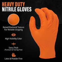 Heavy Duty Nitrile Gloves 8Mil Extra Thick Mechanic Home Garden Disposable Glove with Textured Grip Antislip Safety Work Gloves 2