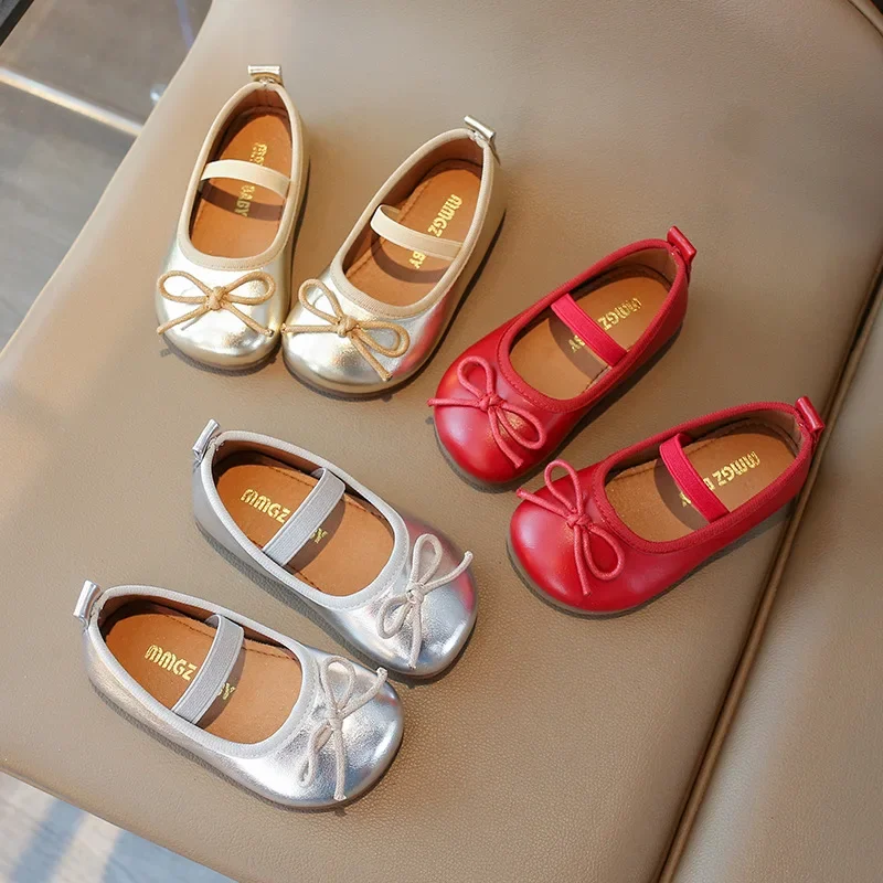 Girls Flats PU Leather Shoes Spring Autumn Kids Dancing Shoes For Girl Soft Flexible leather shoes girls shoes girls flats