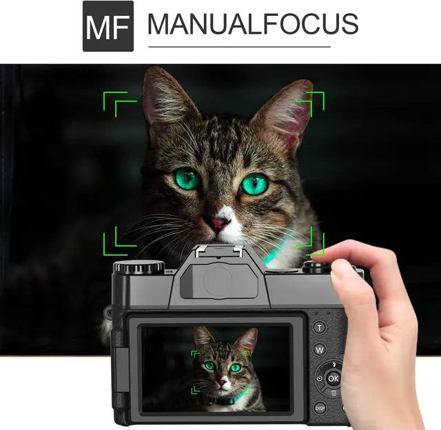 4K 비디오 녹화와 라이브 스트리밍에 완벽한 KOMERY 컴팩트 디지털 사진 카메라