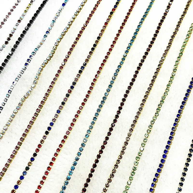 Elegant SS6 2mm Crystal Rhinestone Cup Chain for Jewelry and Fashion DIY Projects
