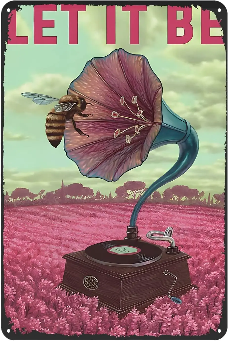 

Music Vinyl Record Poster Metal Sign Let It Be Tin Signs Retro Plaque Gift For Home Kitchen Office Club Bar Gym Vintage