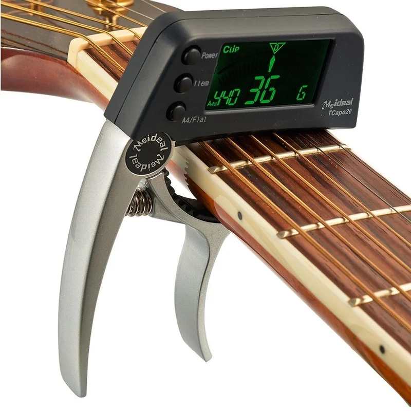

Meideal TCapo20 Quick Change Key Capo Tuner Alloy Material for Acoustic Electric Guitar Bass Chromatic