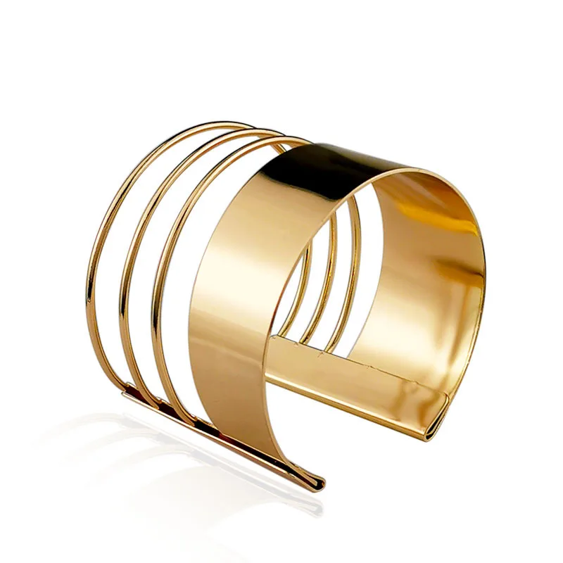 Chain Bracelet Fashion Alloy Round Chain Charms Cuff Bracelet for Women Female Gold Silver Color Bracelets Pendant Jewelry