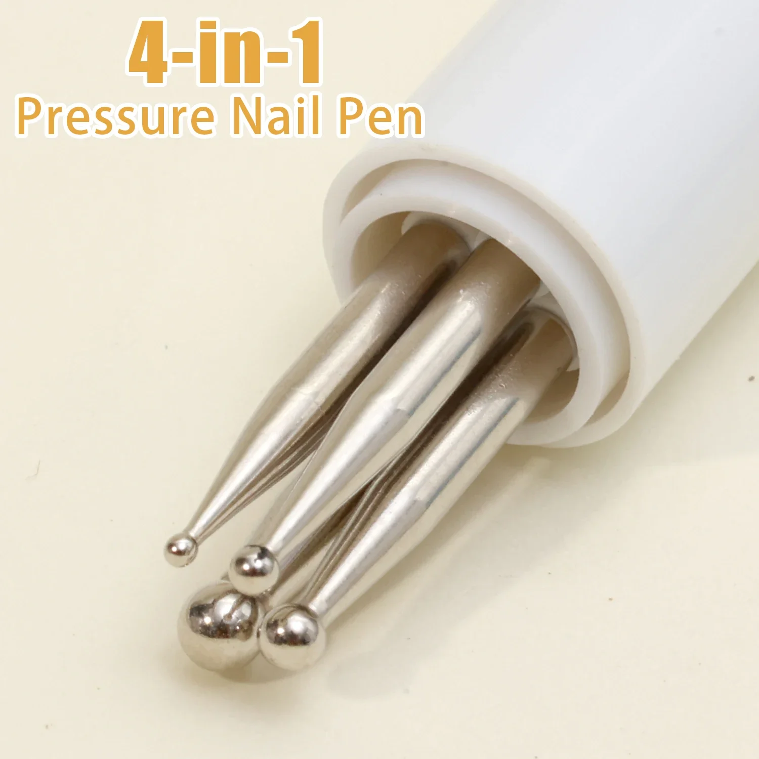 1PC Nail Point Diamond Pen 4-in-1 Nails Art Dotting Tools 4Sizes Balls Draw Painting Dot Flower Petal Rhinestones Manicure Tools 4