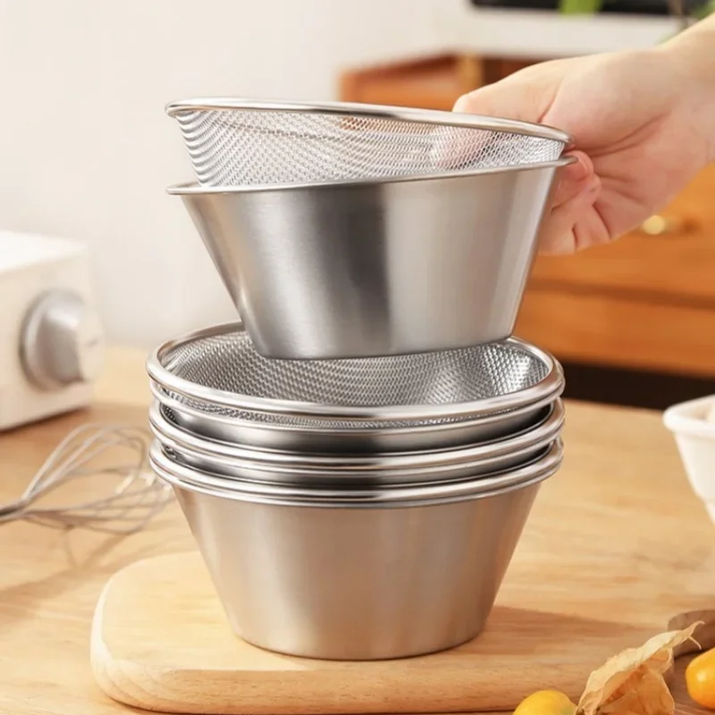 Stainless Steel Kitchen Drain Basket Set for Fruits and Vegetables