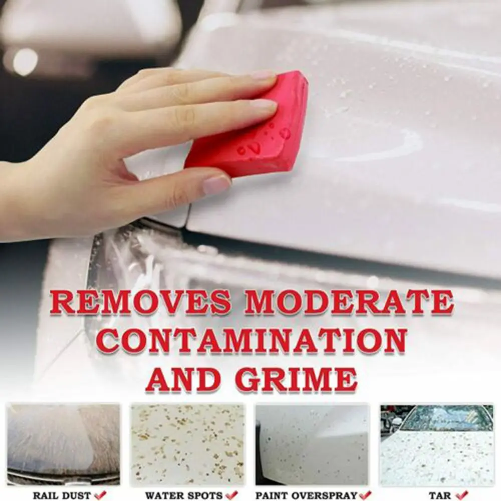 100g Car Clean Clay Bar Magic Clay Mud Car Glass Mirror Cleaner Mini Handheld Auto Washer Surface Debris Rust Cleaning Tool