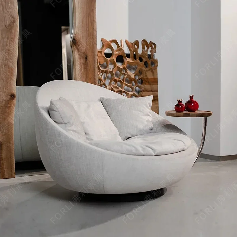 

round Fabric Single Sofa Modern Rotating Leisure Chair