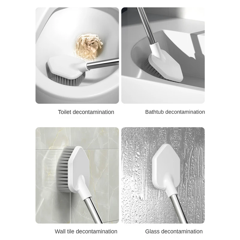 Toilet Brush Sets Bathroom Accessories Wall Mounted Silicone PP Leakproof Water Cleaning Tools