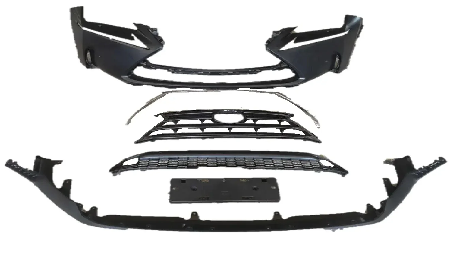 

Body Kit Front Bumper Grill Assembly for Lexus 2015-17 Modified 15 NX Style Kit Grille Fog Lamp Frames Car Accesorios