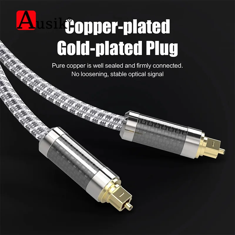 

A093 1pcs HIFI 7.1 Carbon Optical Fiber Audio Cable for power amplifier dvd audio speaker output line digital optical fiber
