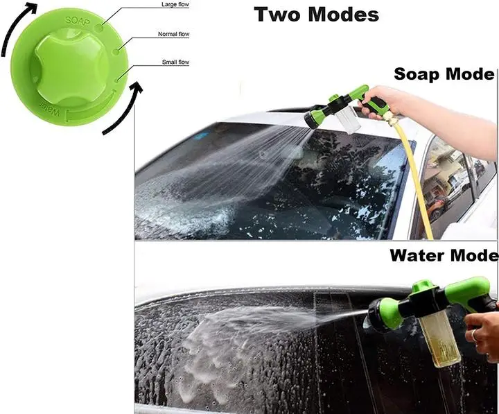 Car Wash Hose Attachment Outdoor 4 Modes Vehicle Cleaning Foamer Portable  Adjustable High Pressure Foam Tank With Rotary Switch - AliExpress