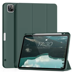 RBP Ultra-Slim Soft TPU Tablet Cover with Pencil Holder for iPad Pro, Air, and Mini (Dark Green)
