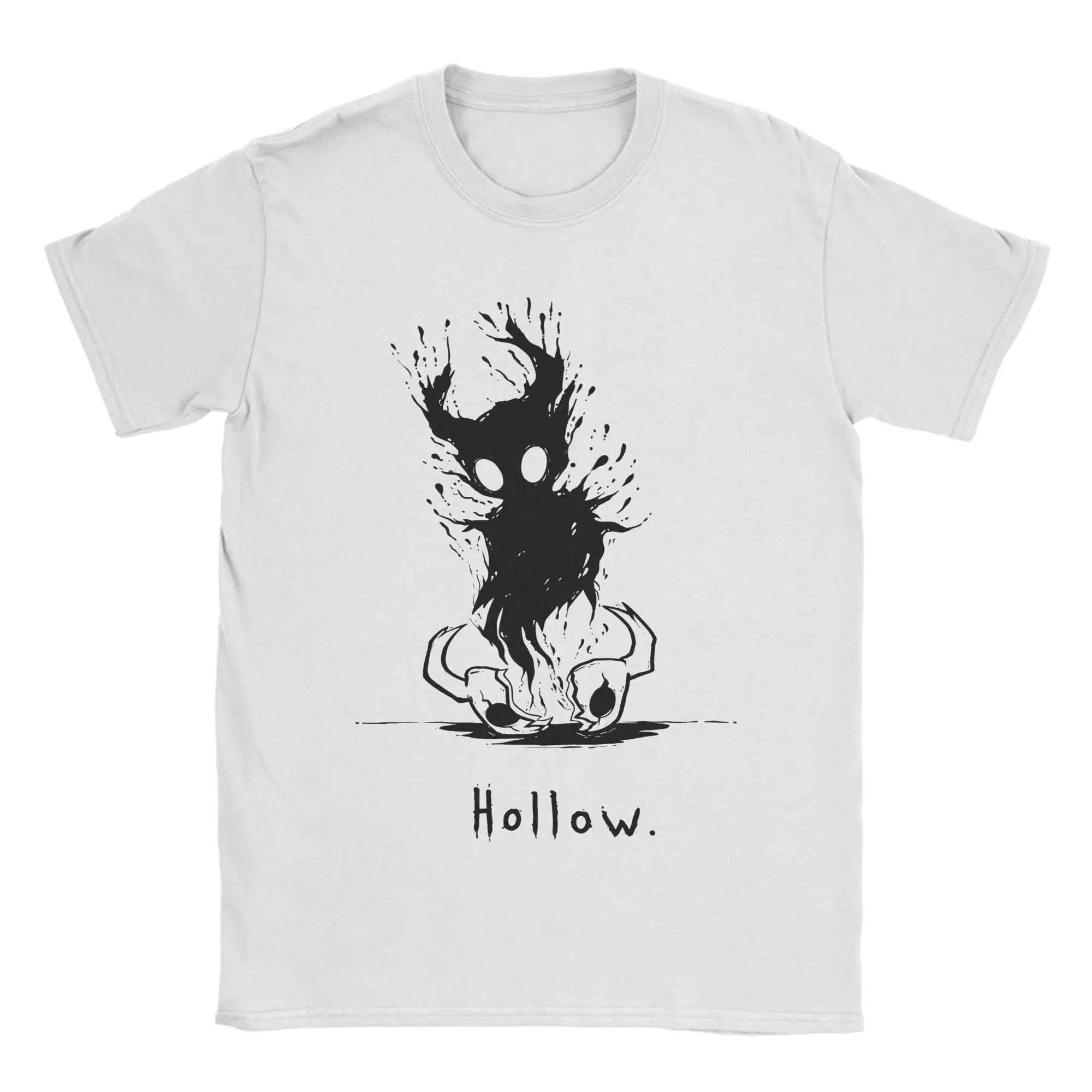 Hollow Void Hollow Knight T-Shirts, 100 % Baumwolle, Freizeit-T-Shirts, runder Kragen, Spiel-T-Shirt, kurzärmelige Kleidung, klassisch