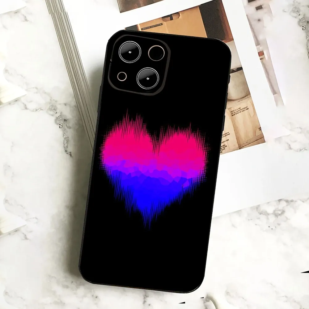 B-Bisexual Flag Art Phone Case For IPHONE 15,13,14,12,Mini ,11, Xr, X ,Xs Pro Max 8, 7 Plus Back Cover