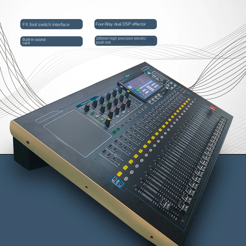 V32 Professional Digital Mixer 32-Channel Electric Fader Audio Mixing  Console Sound Table Equalizer Effector Stage Performance