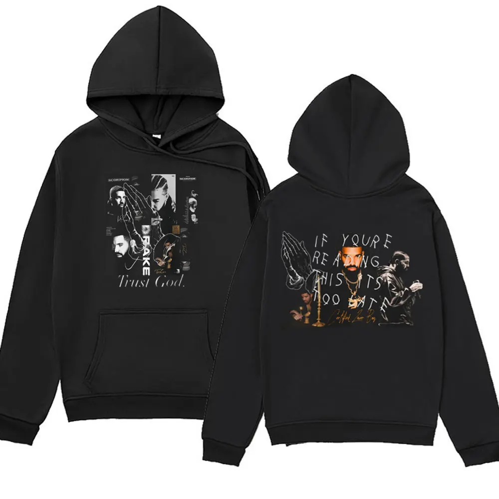 Rapper Drake for All The Dogs Print Hoodie Men Women Fashion Hip Hop Oversized Pullover Sweatshirt Gothic Harajuku Hoodies Male