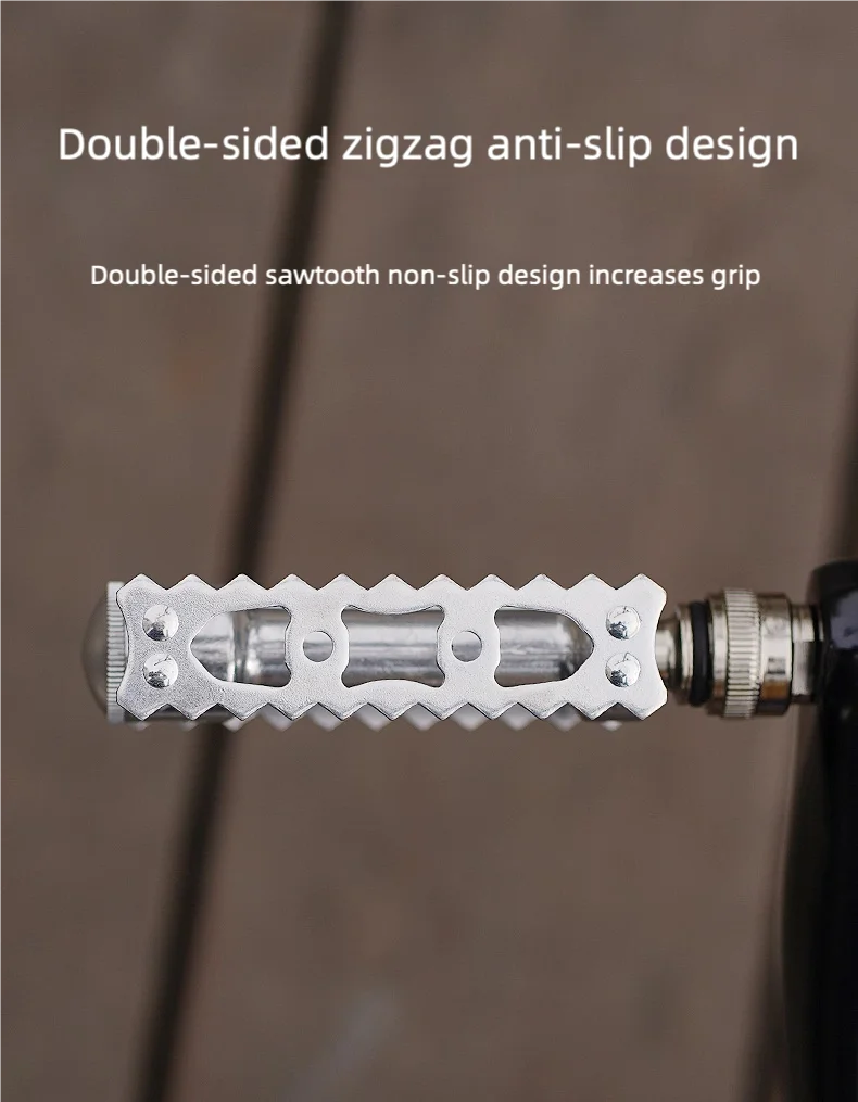GUB QR006 Retro Quick Release faltbares Mountainbike-Fahrradpedal aus Aluminiumlegierung mit rutschfesten Dreifachlagern – Detail 6