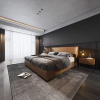 Cadres de lit King Size de luxe, tables de chevet, lit moderne de luxe, esthétique, têtes de lit doubles, meubles pour chambre à coucher, meubles de chambre à coucher 3