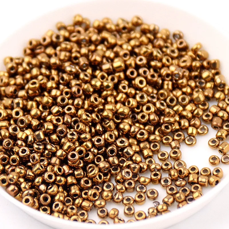 Electroplating Silver & Bronze Metallic Beads for DIY Handmade Necklaces