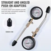 Professional Pressure Gauge Gasoline Engine Compression Meter Automotive Cylinder Tester Kit with M10 M12 M14 M18 Adapter 4