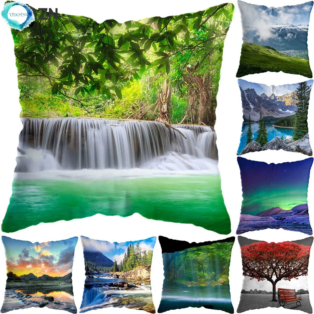 

Наволочки с изображением пейзажа, водопада, гор, Луны