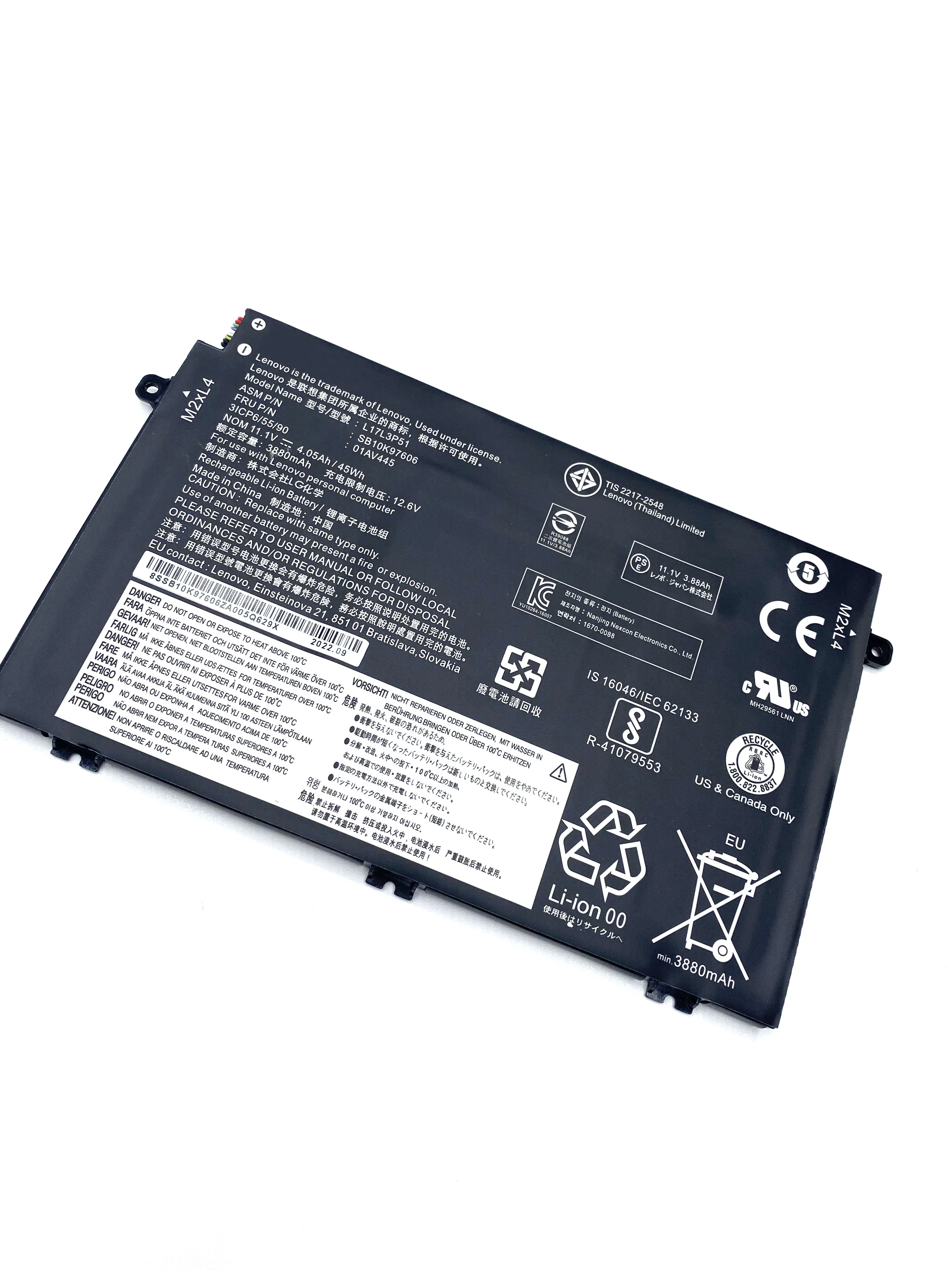 10th Gen 20ras1r200 Original L17M3P51 Laptop Battery For