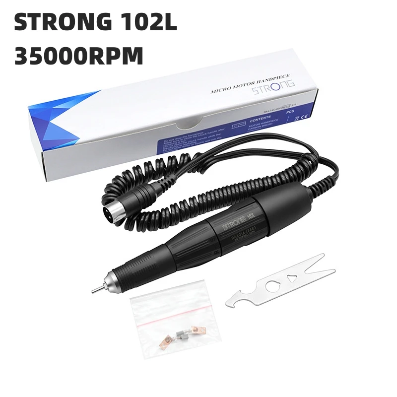 Nail Drill Pen 35K STRONG 105L 102L H37L1 H200 Dental Lab Polish Handle For STRONG210 90 204 Marathon Electric Manicure Machine 2