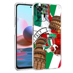 Italian Flag Soft TPU Phone Case for Redmi Note 12Pro 5G (B1)