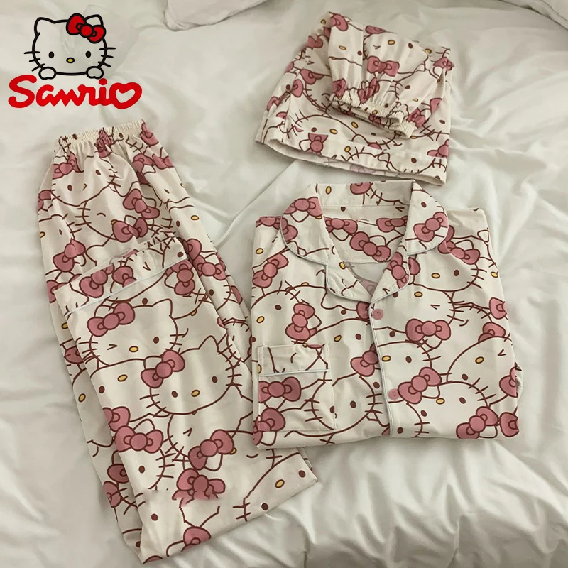 

Anime Sanrio Short Pajamas Hello Kitty Kuromi Home Wear Pajamas Girl Cute And Sweet Birthday Gift